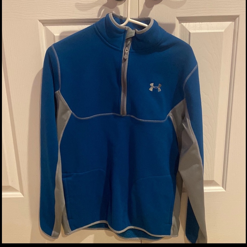 NWOT - Under Armour Men’s cold gear Blue Fleece Pull-Over 1/4 Zip